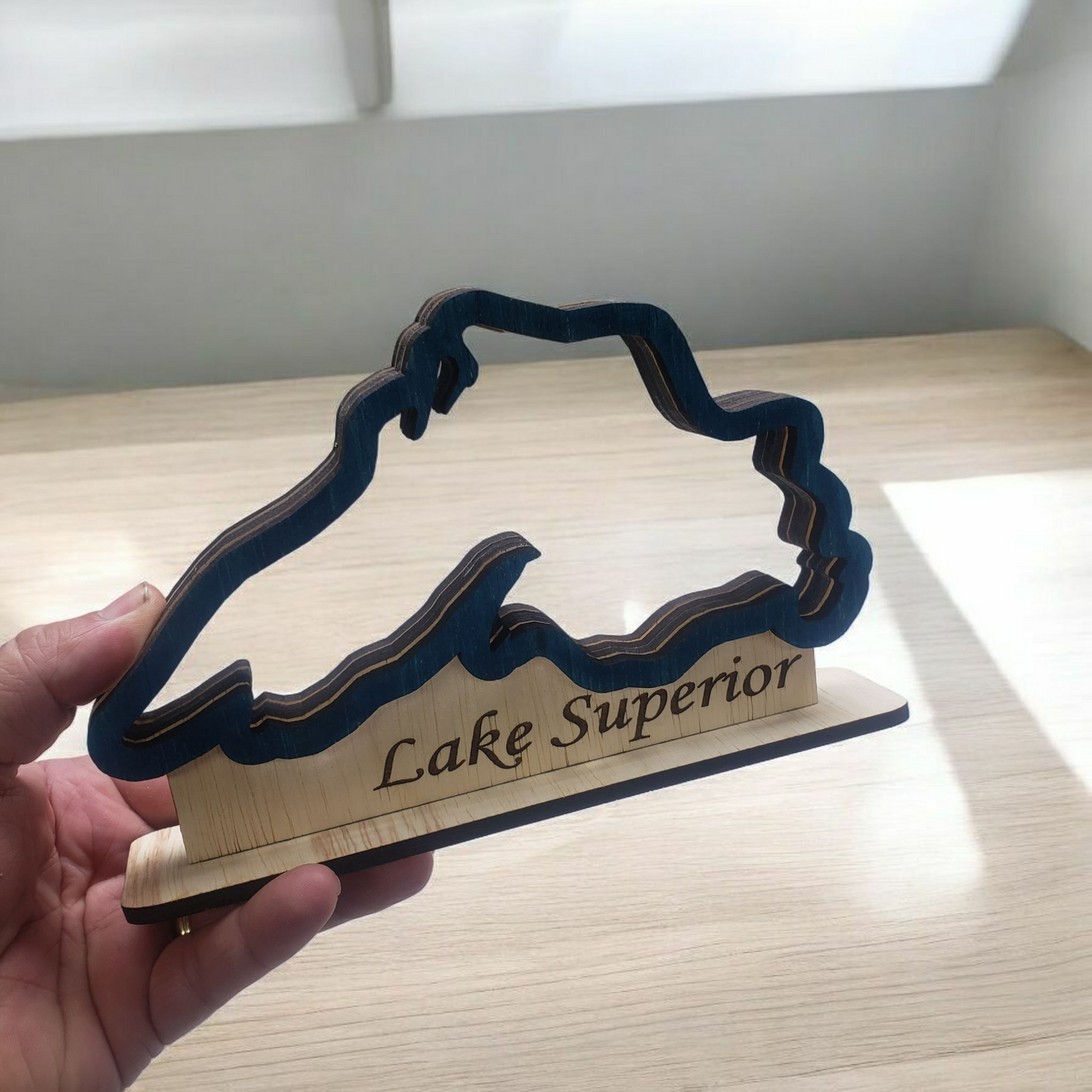 Lake Superior Sea Glass Shadowbox Display, Single Sided, Double Sided Shelf Sitter, Standard and High Capacity, Medium