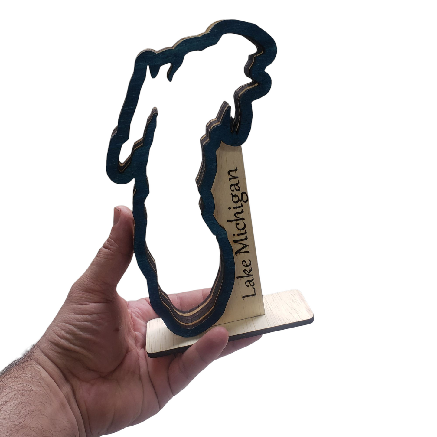 Lake Michigan Sea Glass Shadowbox Display, Single Sided, Double Sided Shelf Sitter, Standard and High Capacity, Medium