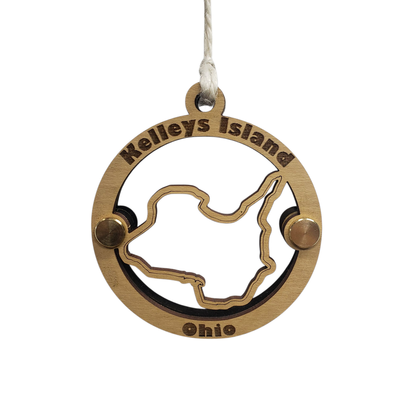 Kelleys Island, OH Beach Glass Shadowbox Ornament