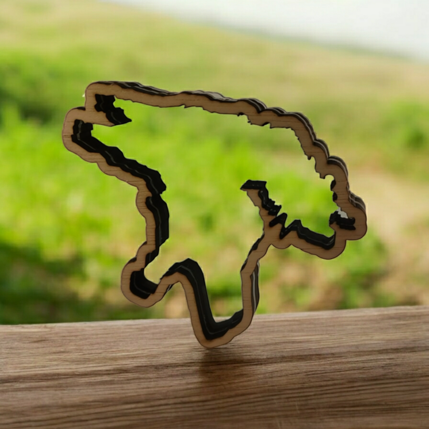 Lake Huron Sea Beach Glass Rock Shadowbox Display, Single Sided, Window Display, Double-sided Shine-through Shelf Sitter, LED Light, Small