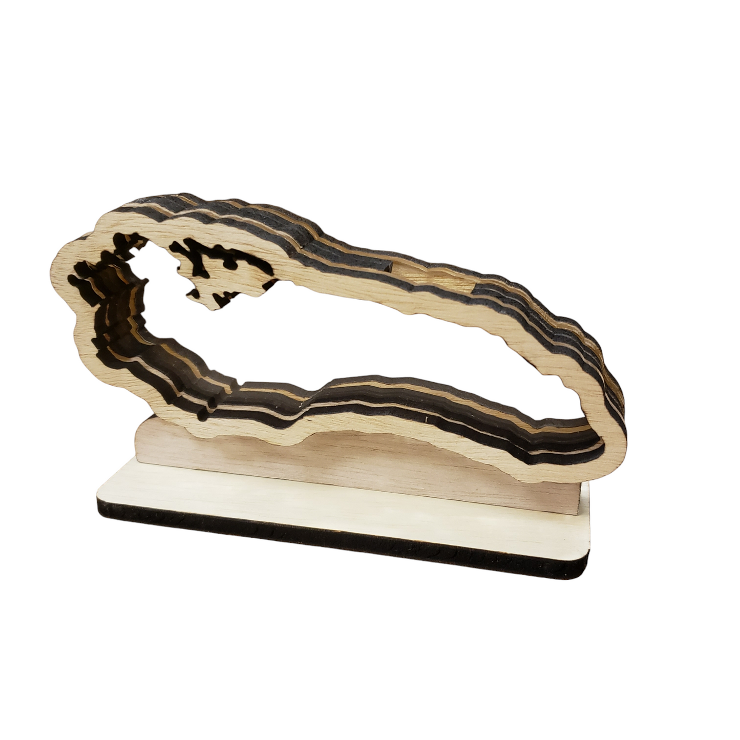 Lake Ontario Sea Glass Shadowbox Display Single Sided, Window Hanging, Double Sided Shine-Through Shelf Sitter, LED Night Light, Small (Copy)