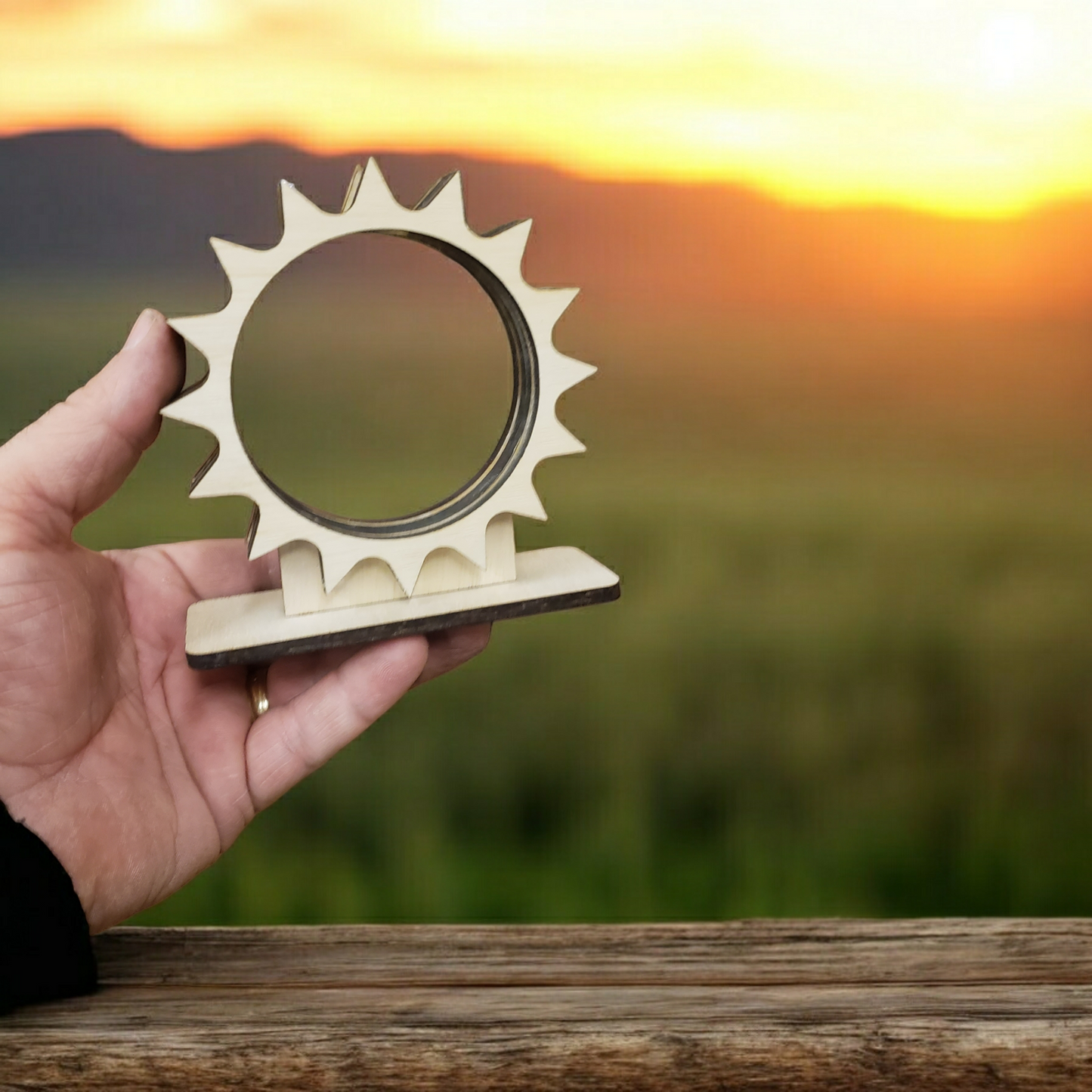 Sun Sea Glass Shadowbox Display Single Sided, Window Hanging, Double Sided, LED Night Light, Small