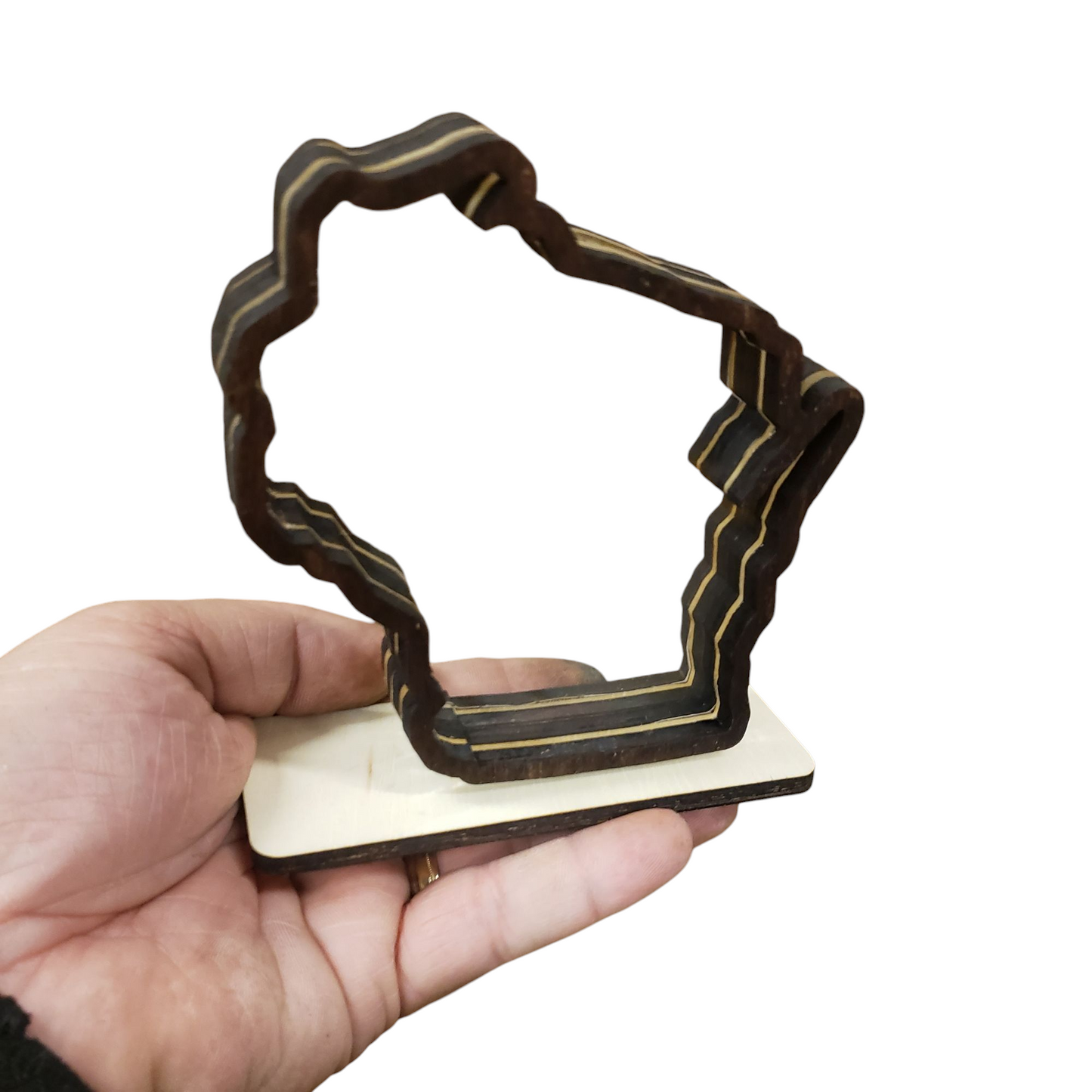 Wisconsin Sea Glass Shadowbox Display Single Sided, Window Hanging, Double Sided Shine-through Shelf Sitter, LED Light, Small