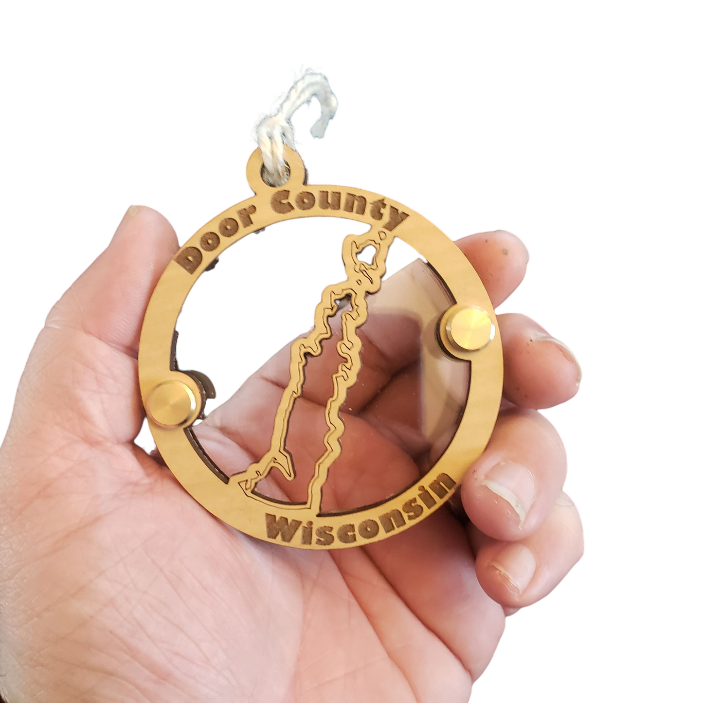 Door County Beach Glass Shadowbox Ornament