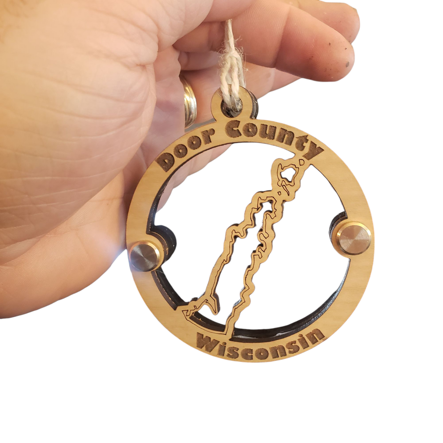 Door County Beach Glass Shadowbox Ornament