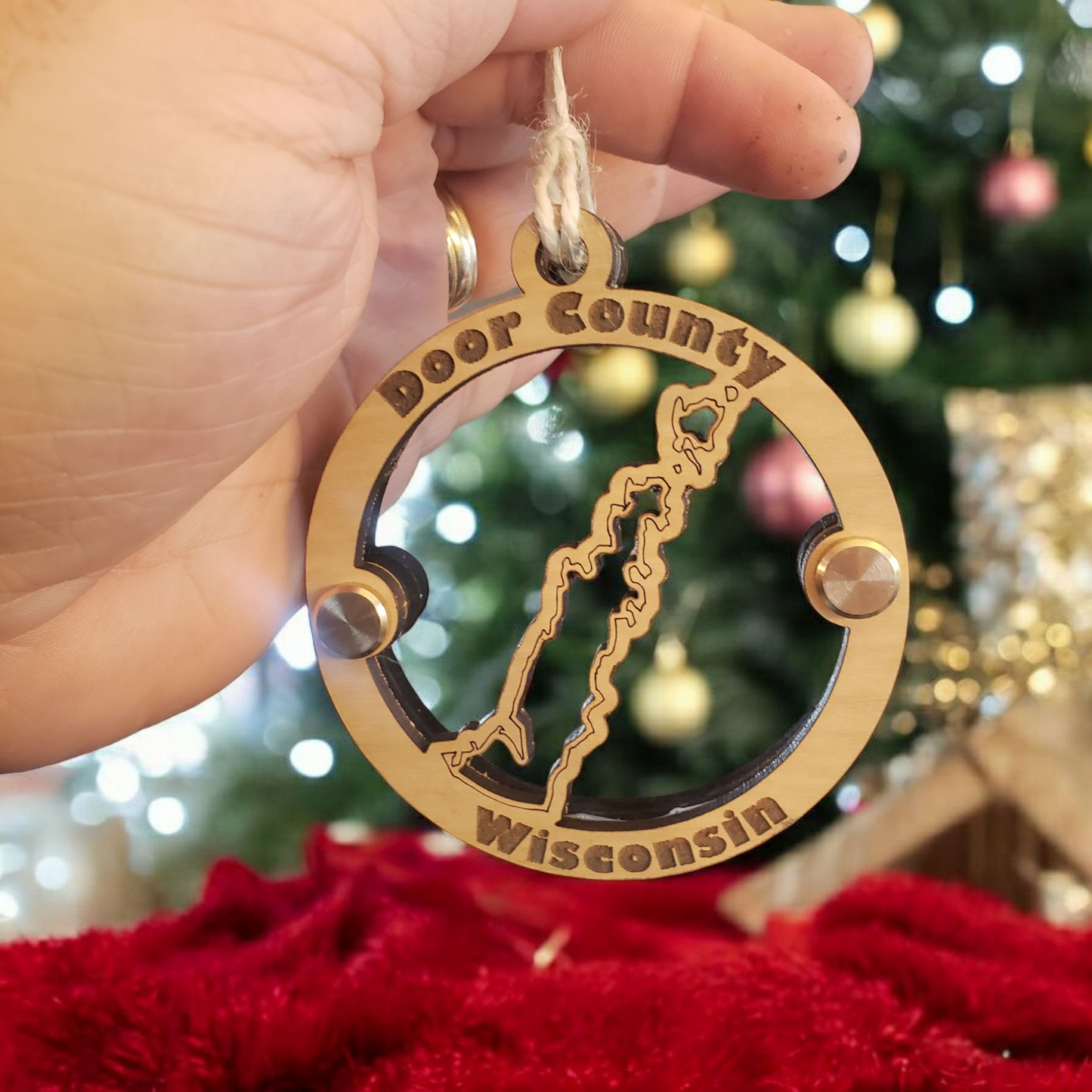 Door County Beach Glass Shadowbox Ornament