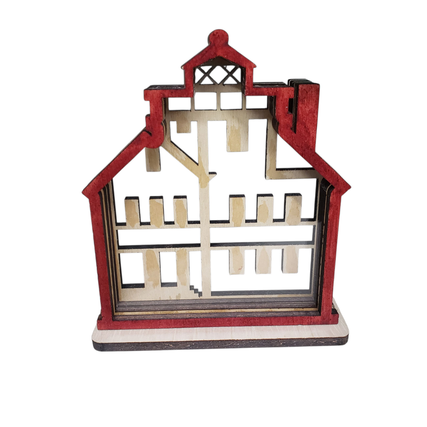 Lorain OH Lighthouse Sea Glass Shadowbox Display Single Sided, Window Hanging, Double Sided, LED Night Light, Small