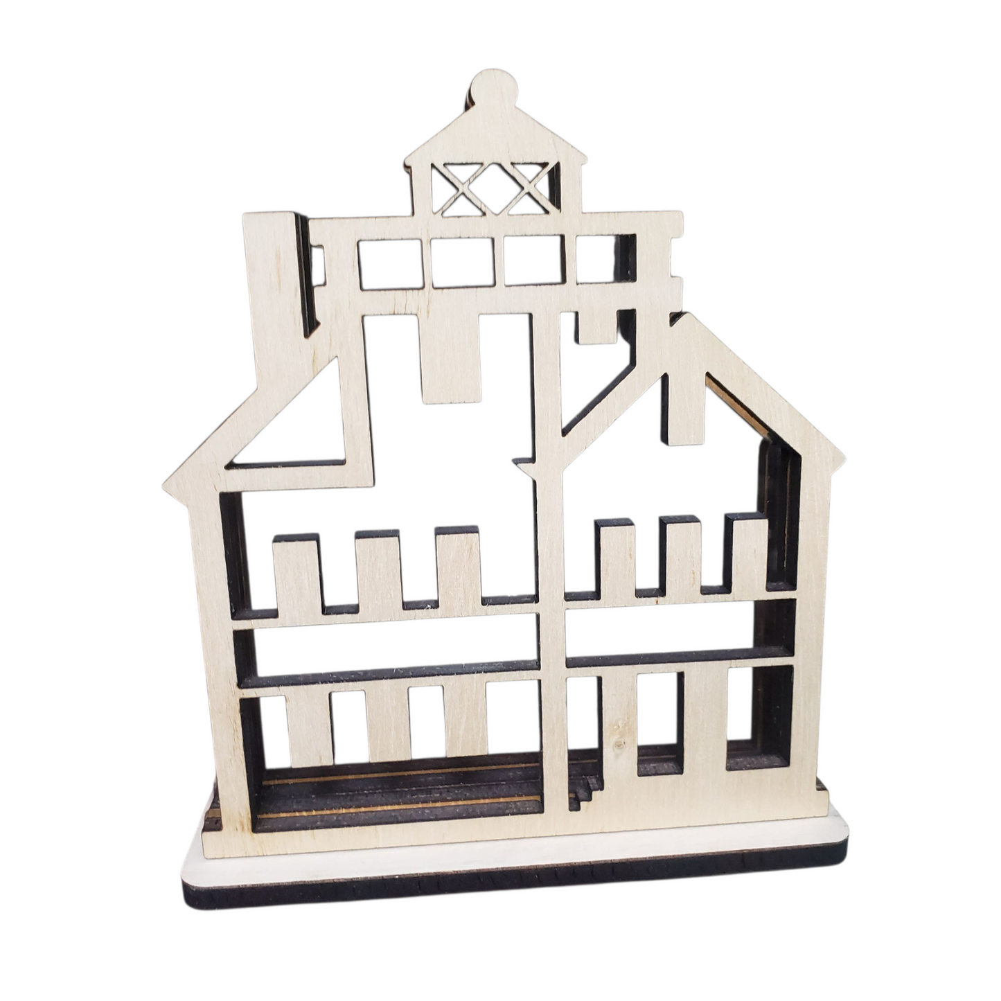 Lorain OH Lighthouse Sea Glass Shadowbox Display Single Sided, Window Hanging, Double Sided, LED Night Light, Small