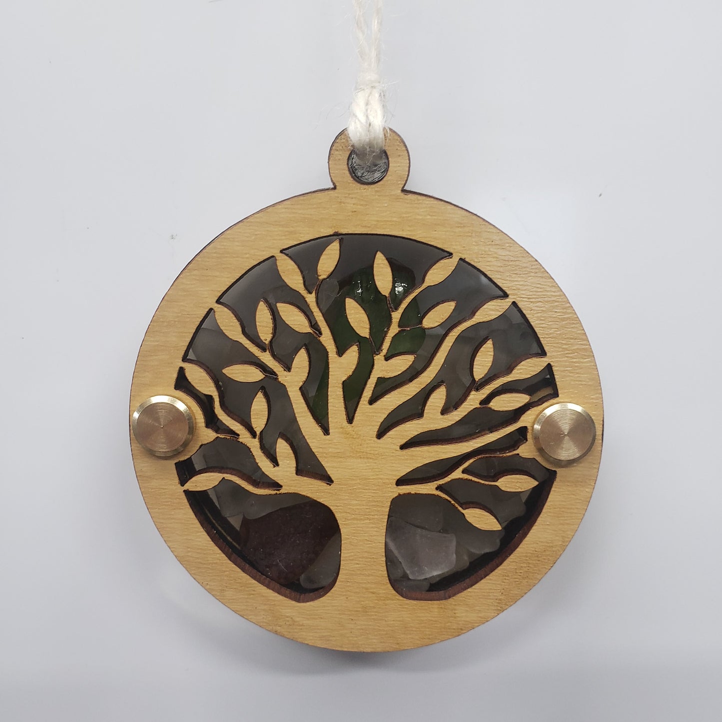 Tree of Life Sea Glass Beach Glass Shadowbox Ornament